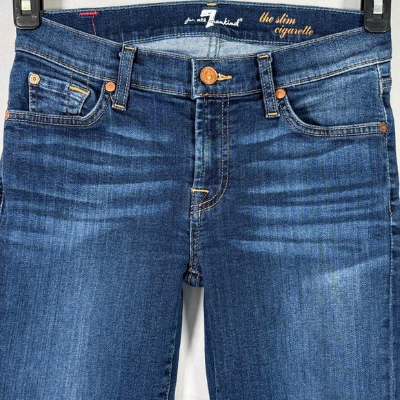 7 For All Mankind Mens The Slim Cigarette Blue Medium Wash Jeans 27 AU0351273A - Picture 3 of 11